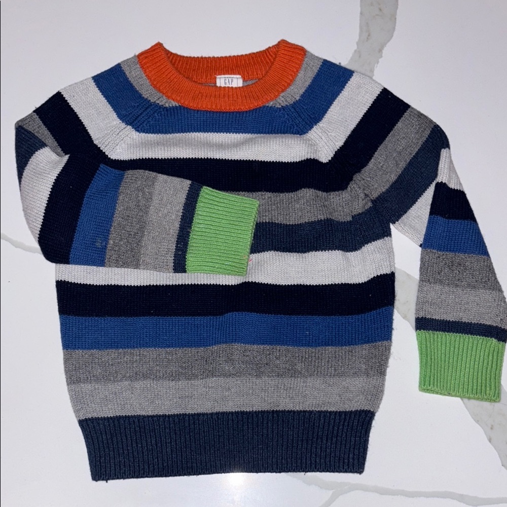 Baby GAP Striped Multicolor 2T Boys Sweater